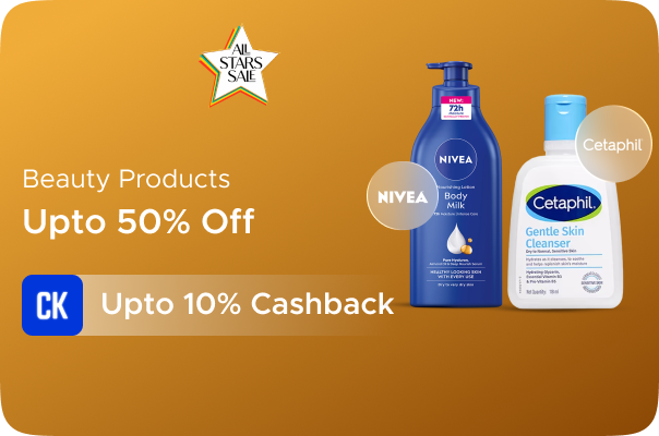 Upto 50% Off on Beauty Products + Upto 10% Cashback